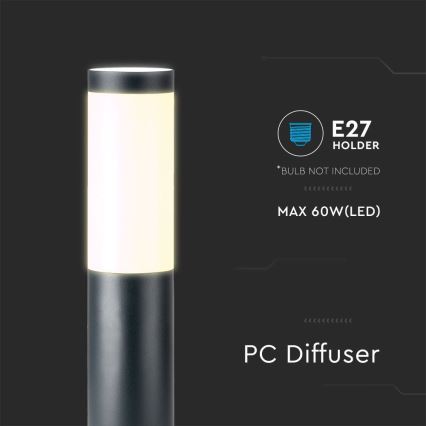Spoljašnja svetiljka 1xE27/60W/230V IP44 80cm antracit