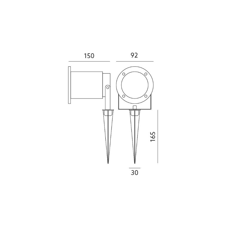 Spoljašnja svetiljka BLAKE 2 GU10/50W/230V IP65
