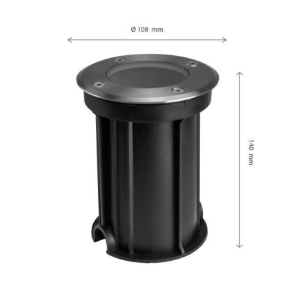 Spoljašnja ugradna svetiljka LUKKA CONNECT 1xGU10/4W/230V IP67 mat hrom okrugla