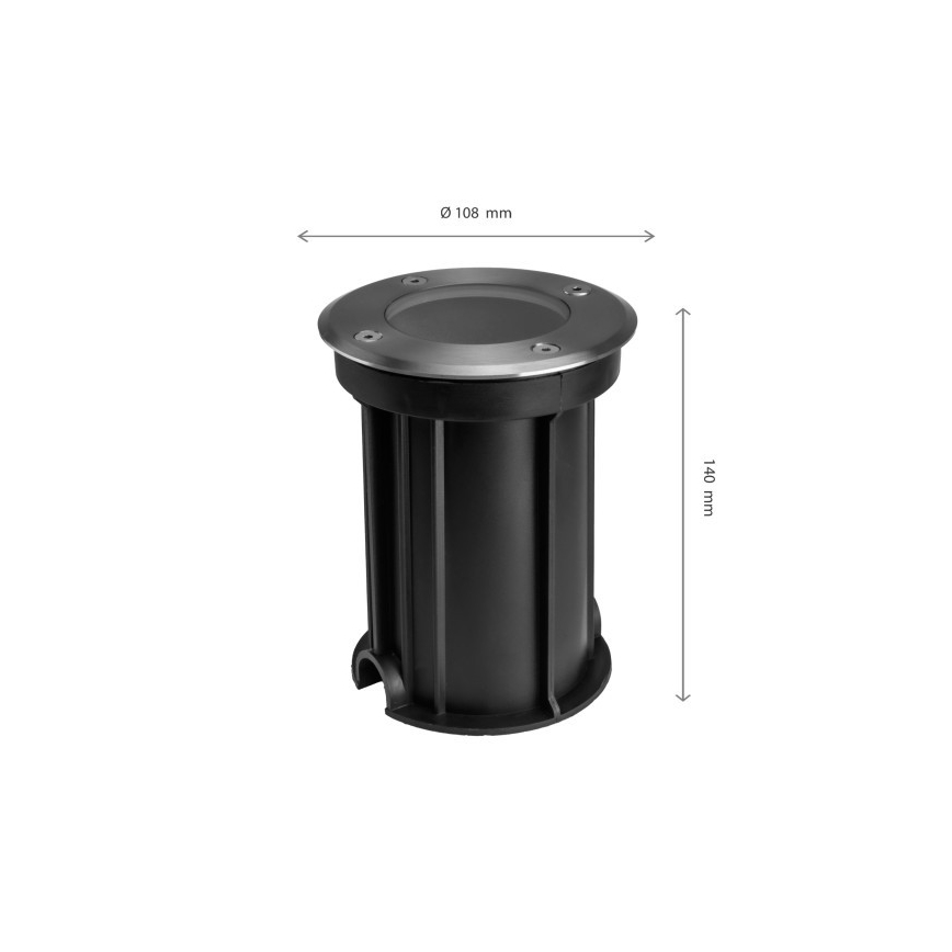 Spoljašnja ugradna svetiljka LUKKA CONNECT 1xGU10/4W/230V IP67 mat hrom okrugla