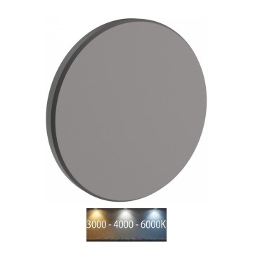 Spoljašnja zidna LED svetiljka PIATTA LED/12W/230V 3000/4000/6000K prečnik 18 cm IP44 siva