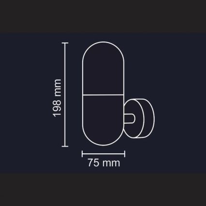 Spoljašnja zidna svetiljka HORTEN 1xE27/10W/230V IP44