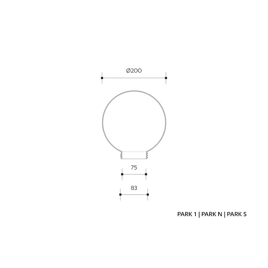 Spoljašnja zidna svetiljka sa senzorom PARK 1xE27/60W/230V