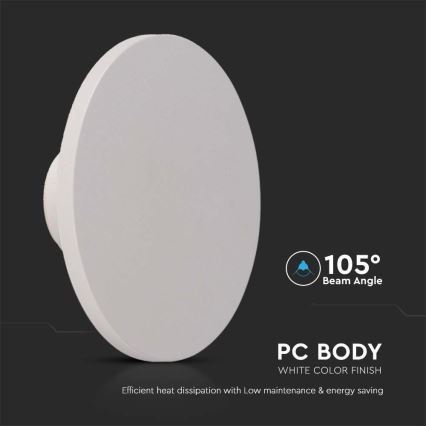 Spoljašnje LED zidno svetlo LED/12W/230V 3000K IP65 belo
