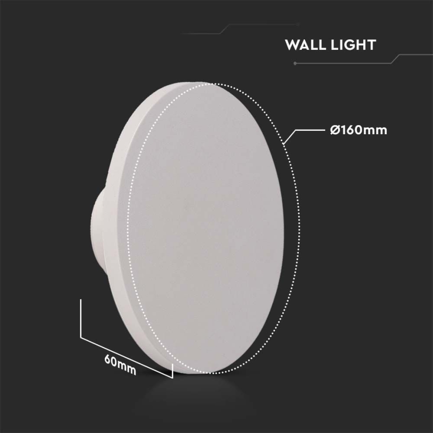 Spoljašnje LED zidno svetlo LED/12W/230V 3000K IP65 belo