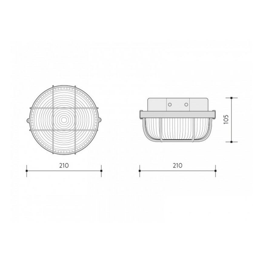 Spoljašnje plafonsko svetlo 1xE27/100W/230V IP44