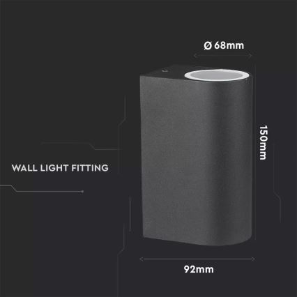 Spoljašnje zidno svetlo 2xGU10/20W/230V IP44