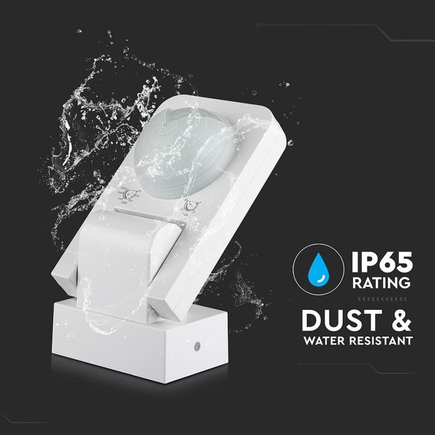Spoljašnji infracrveni senzor pokreta 360° 1000W/230V IP65 bela