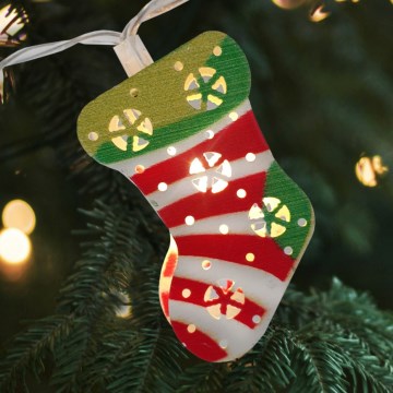 Spoljašnji LED lanac 10xLED/2xAA, 1,65 m, IP44, toplo belo, sa čarapama