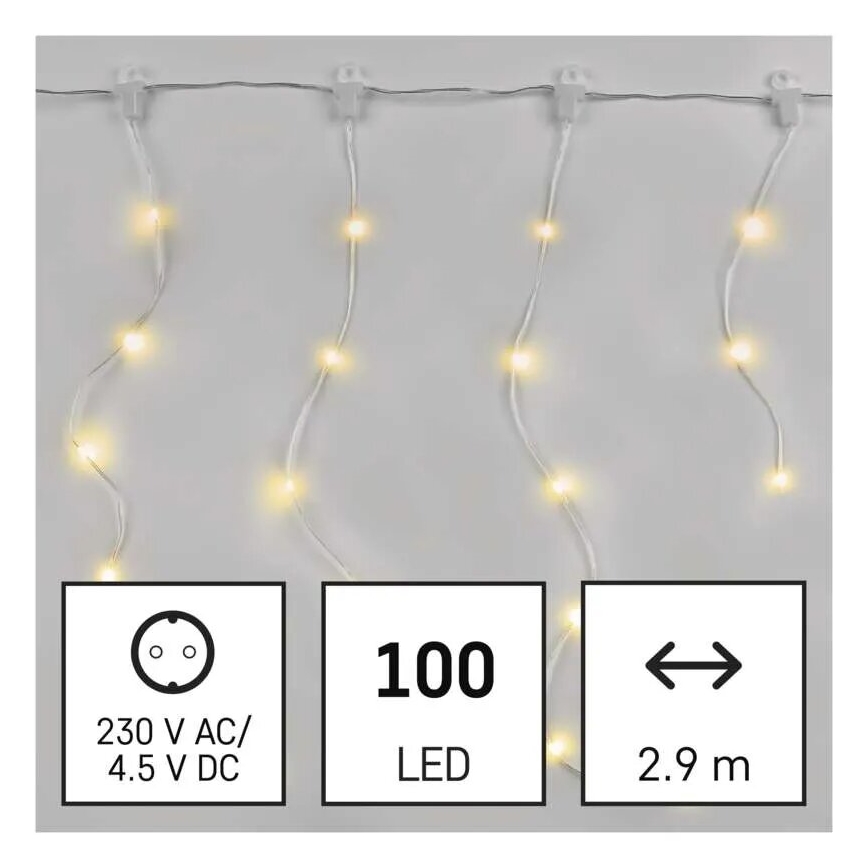 Spoljašnji LED niz 100xLED/8 funkcija 7,9x0,7m IP44 topla bela