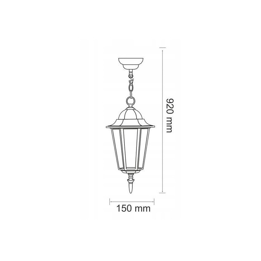 Spoljašnji luster 1xE27/20W/230V IP43 crna