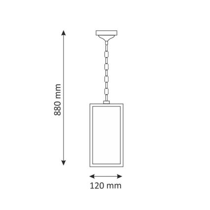 Spoljašnji luster MALMO 1xE27/15W/230V crne boje IP44