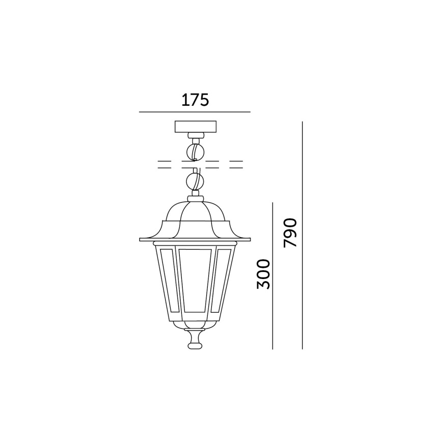 Spoljašnji luster na lancu 1xE27/60W/230V IP44 bela