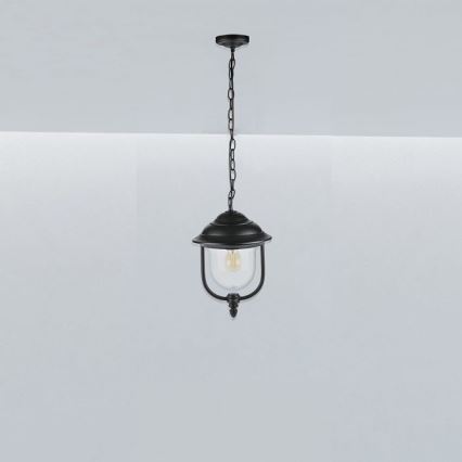 Spoljašnji luster na lancu 1xE27/60W/230V IP44 crni
