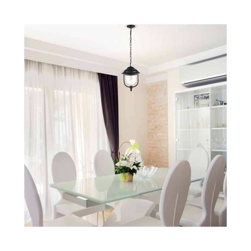 Spoljašnji luster na lancu 1xE27/60W/230V IP44 crni