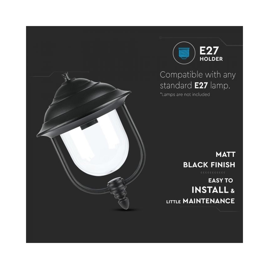 Spoljašnji luster na lancu 1xE27/60W/230V IP44 crni