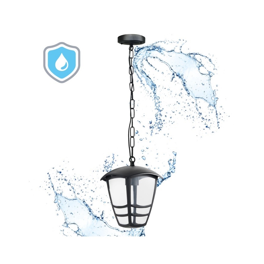 Spoljašnji luster na lancu TEVIO 1xE27/60W/230V IP54 crna