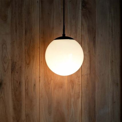 Spoljašnji luster na sajli 1xE27/60W/230V prečnik 20 cm IP44 crna