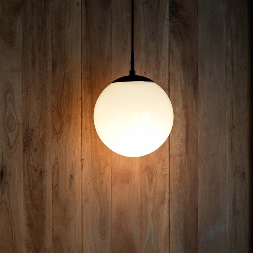 Spoljašnji luster na sajli 1xE27/60W/230V prečnik 20 cm IP44 crna