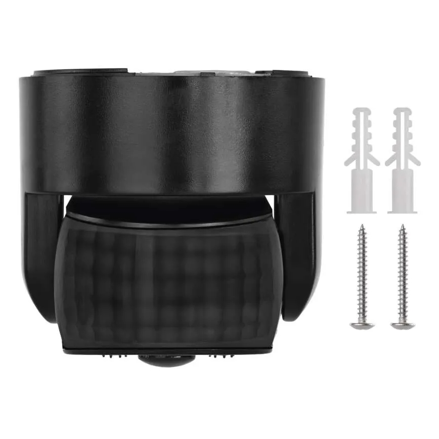 Spoljašnji PIR senzor pokreta i sumraka 1200W/230V IP65, crne boje
