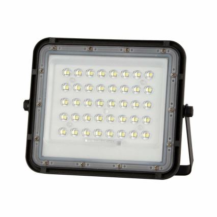 LED solarni reflektor za spoljašnju upotrebu, prigušiva, LED/10W/3,2V IP65 4000K 6000 mAh crna + daljinski upravljač