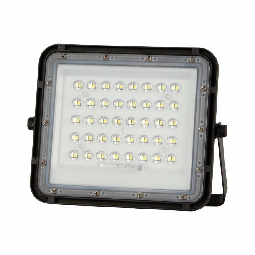 LED solarni reflektor za spoljašnju upotrebu, prigušiva, LED/10W/3,2V IP65 4000K 6000 mAh crna + daljinski upravljač