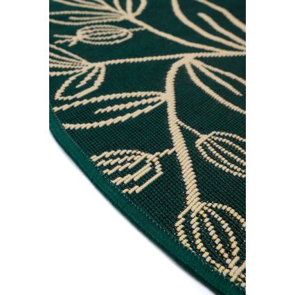 Spoljašnji tepih JUNGLE 135 cm, zelene boje/uzorak lišća