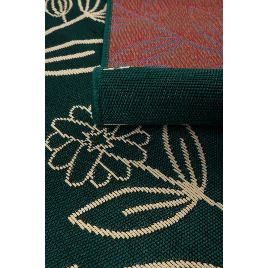 Spoljašnji tepih JUNGLE 80x160 cm zelena/listni dezen