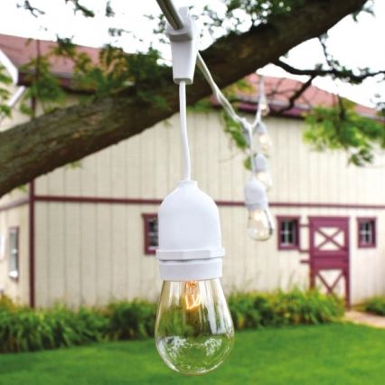 Spoljna girlanda 15xE27/10W/230V 15 m IP44 bela