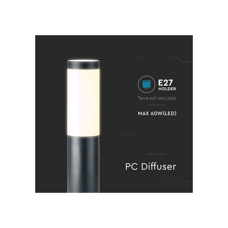 Spoljna lampa 1xE27/60W/230V IP44 80cm crna