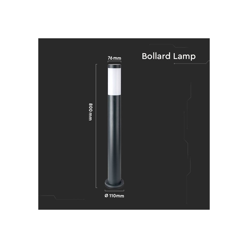 Spoljna lampa 1xE27/60W/230V IP44 80cm crna