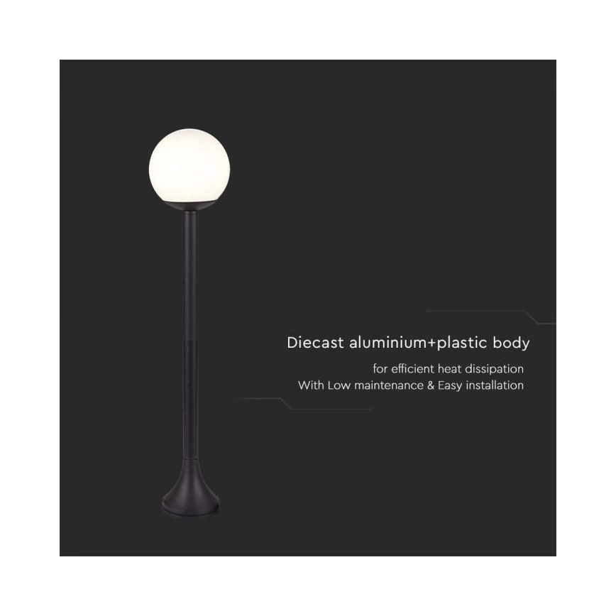 Spoljna lampa 1xE27/60W/230V IP44 97 cm crna