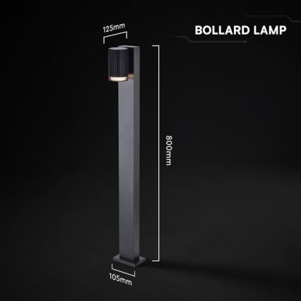 Spoljna lampa 1xGU10/10W/230V IP44 80 cm crna