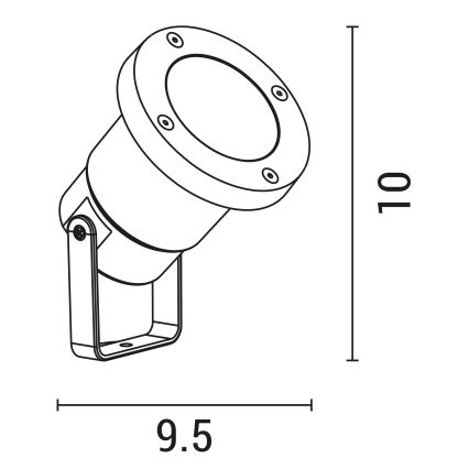 Spoljna lampa 1xGU10/5W/230V IP65 bela