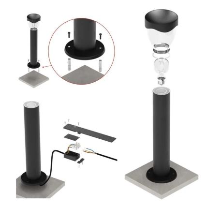 Spoljna lampa ARTEO 1xE27/15W/230V IP44 80 cm