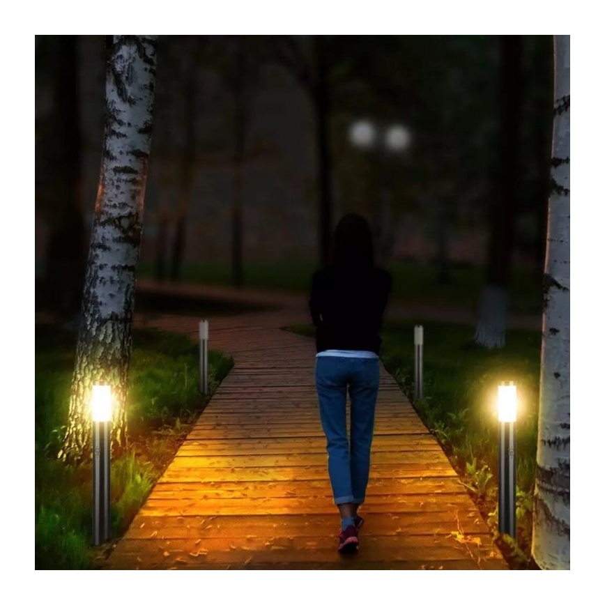 Spoljna lampa sa senzorom 1xE27/60W/230V IP44 80cm mat hrom