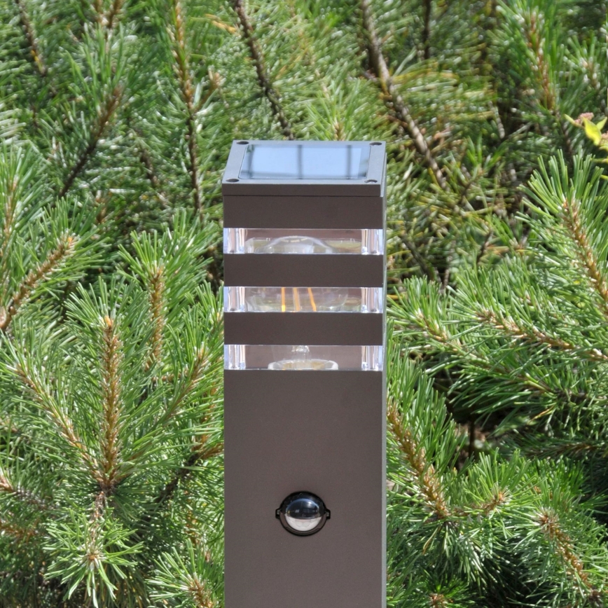 Spoljna lampa sa senzorom TEKSAS 1xE27/12W/230V IP44 74 cm antracit