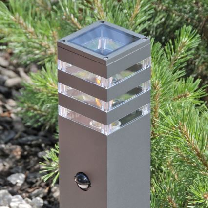 Spoljna lampa sa senzorom TEKSAS 1xE27/12W/230V IP44 74 cm antracit