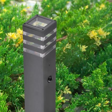 Spoljna lampa sa senzorom TEKSAS 1xE27/12W/230V IP44 74 cm antracit