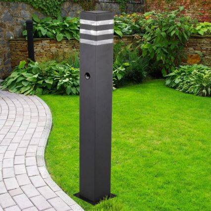 Spoljna lampa sa senzorom TEKSAS 1xE27/12W/230V IP44 74 cm antracit