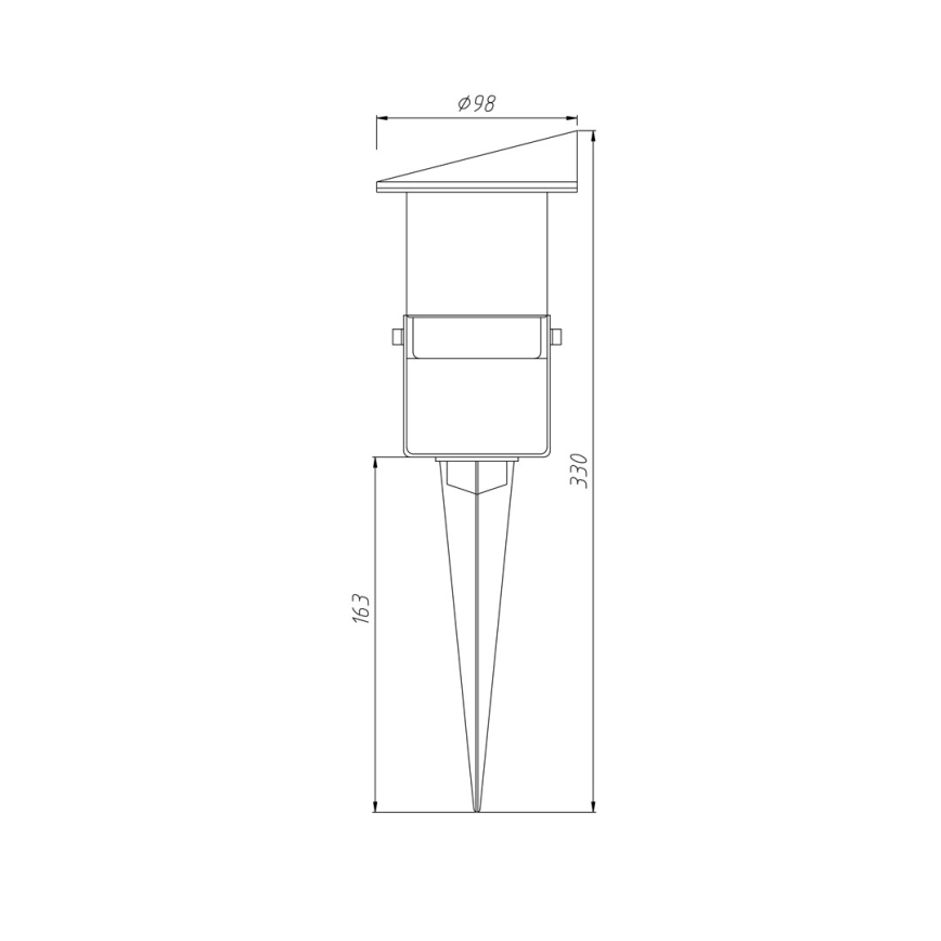 Spoljna lampa VILO 1xGU10/60W/230V IP65 crna