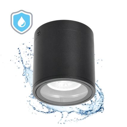 Spoljna spot lampa 1xGU10/35W/230V IP54, okrugla, crne boje