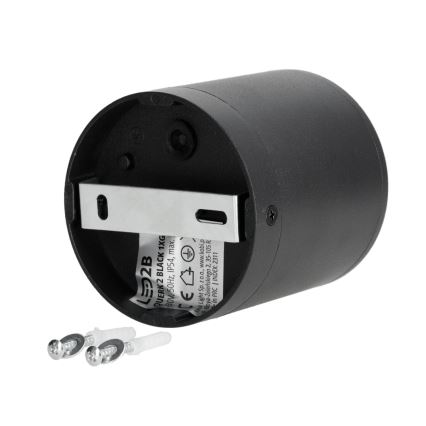 Spoljna spot lampa 1xGU10/35W/230V IP54, okrugla, crne boje
