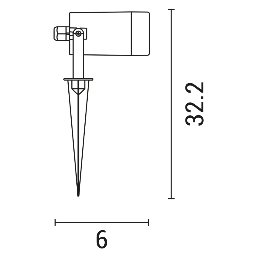 Spoljna svetiljka 1xGU10/5W/230V IP65 siva