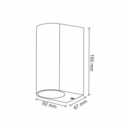 Spoljna svetiljka BOSTON 2xGU10/35W/230V IP44