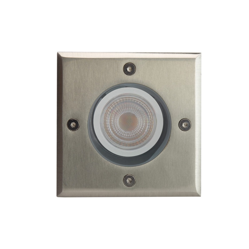 Spoljašnja svjetiljka za prelaz vozila LUKKA CONNECT 1xGU10/4W/230V IP67, mat hrom, četvrtasta