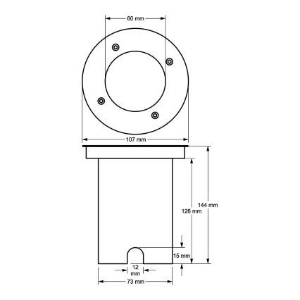 Spoljna svetiljka za pristupne površine 1xGU10/35W/230V IP67 mat hrom