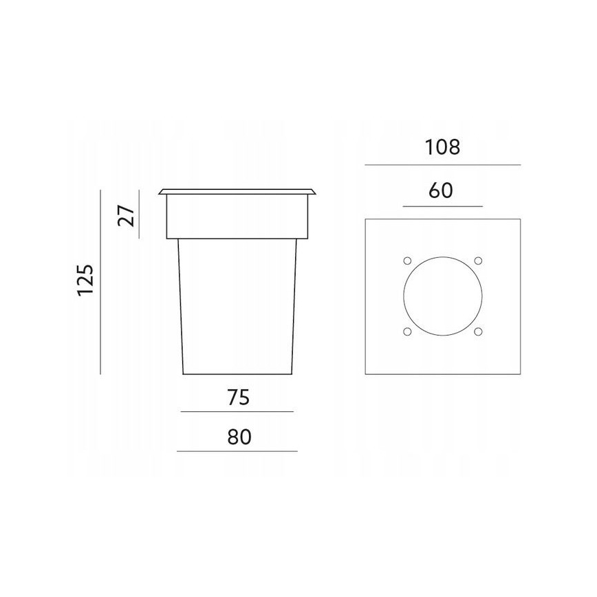 Spoljna ugradna svetiljka ENTRADA1 1xGU10/50W/230V IP65