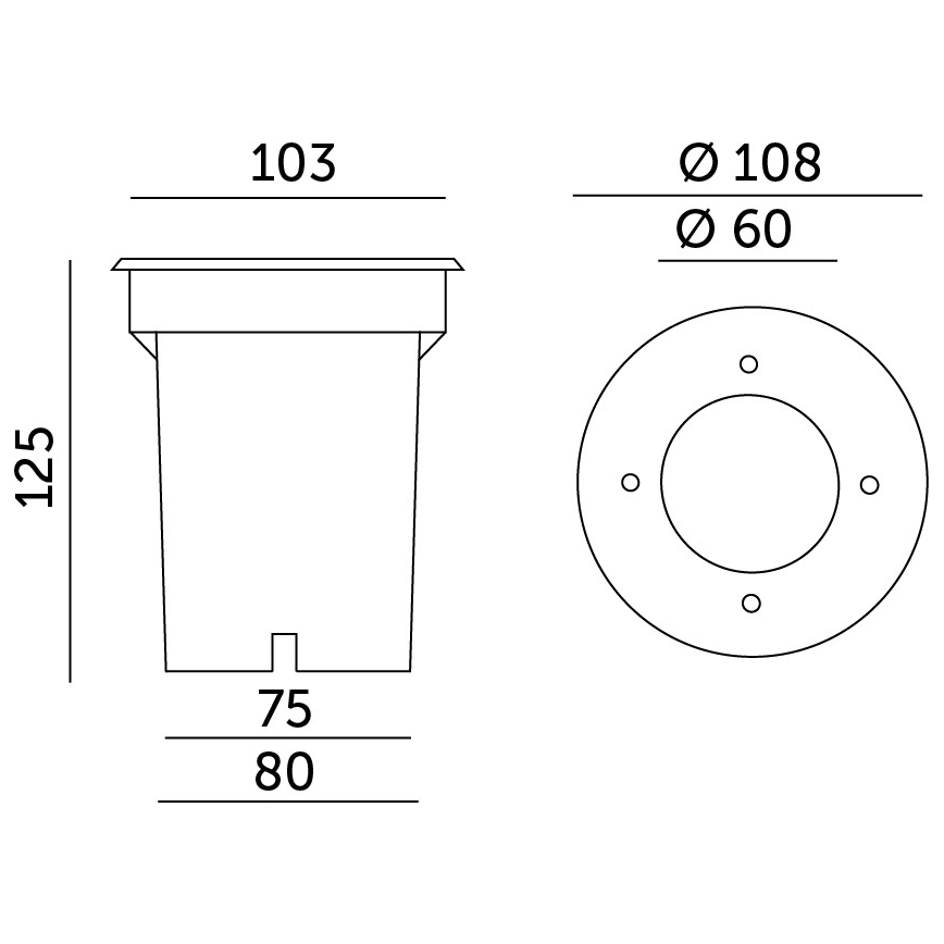 Spoljna ugradna svetiljka ENTRADA2 1xGU10/50W/230V IP65