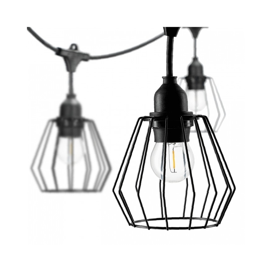 Spoljni dekorativni lanac CRETE 15xE27/230V 20m IP44